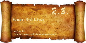 Rada Bettina névjegykártya